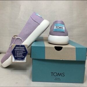 TOMS shoes mallow light orchid purple heritage canvas Womens 8 NEW